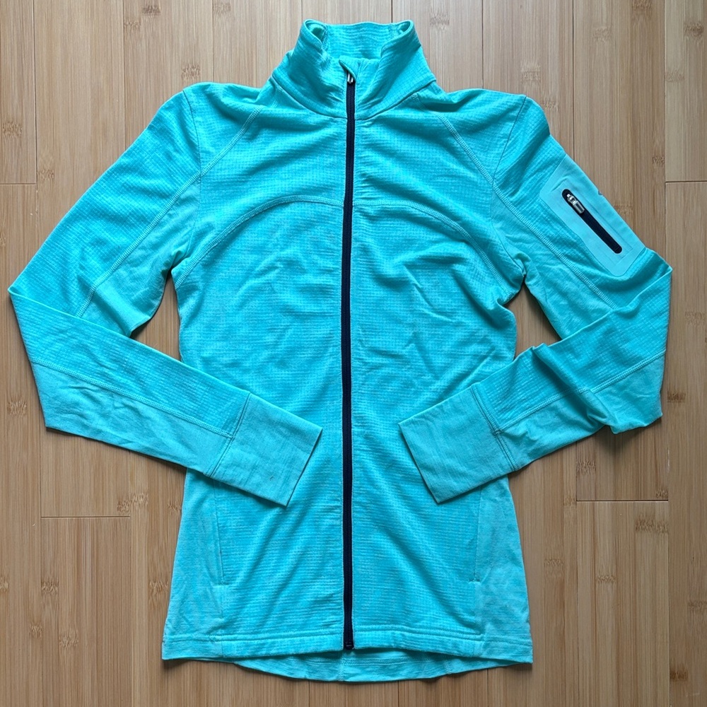 Icebreaker Women's Aqua Light Blue Merino Wool Activewear Jacket Size XS